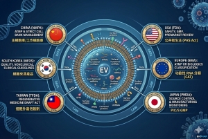全球外泌體（EV）治療產品法規解析：中國、美國、歐盟、日本、韓國與台灣監管趨勢